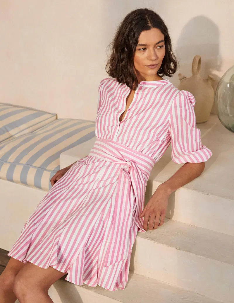 Boden Puff Sleeve Cotton Dress size 8