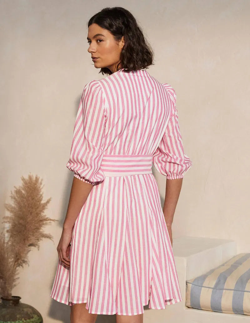 Boden Puff Sleeve Cotton Dress size 8