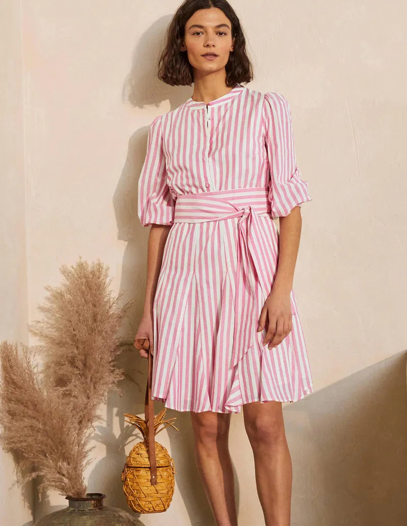 Boden Puff Sleeve Cotton Dress size 8