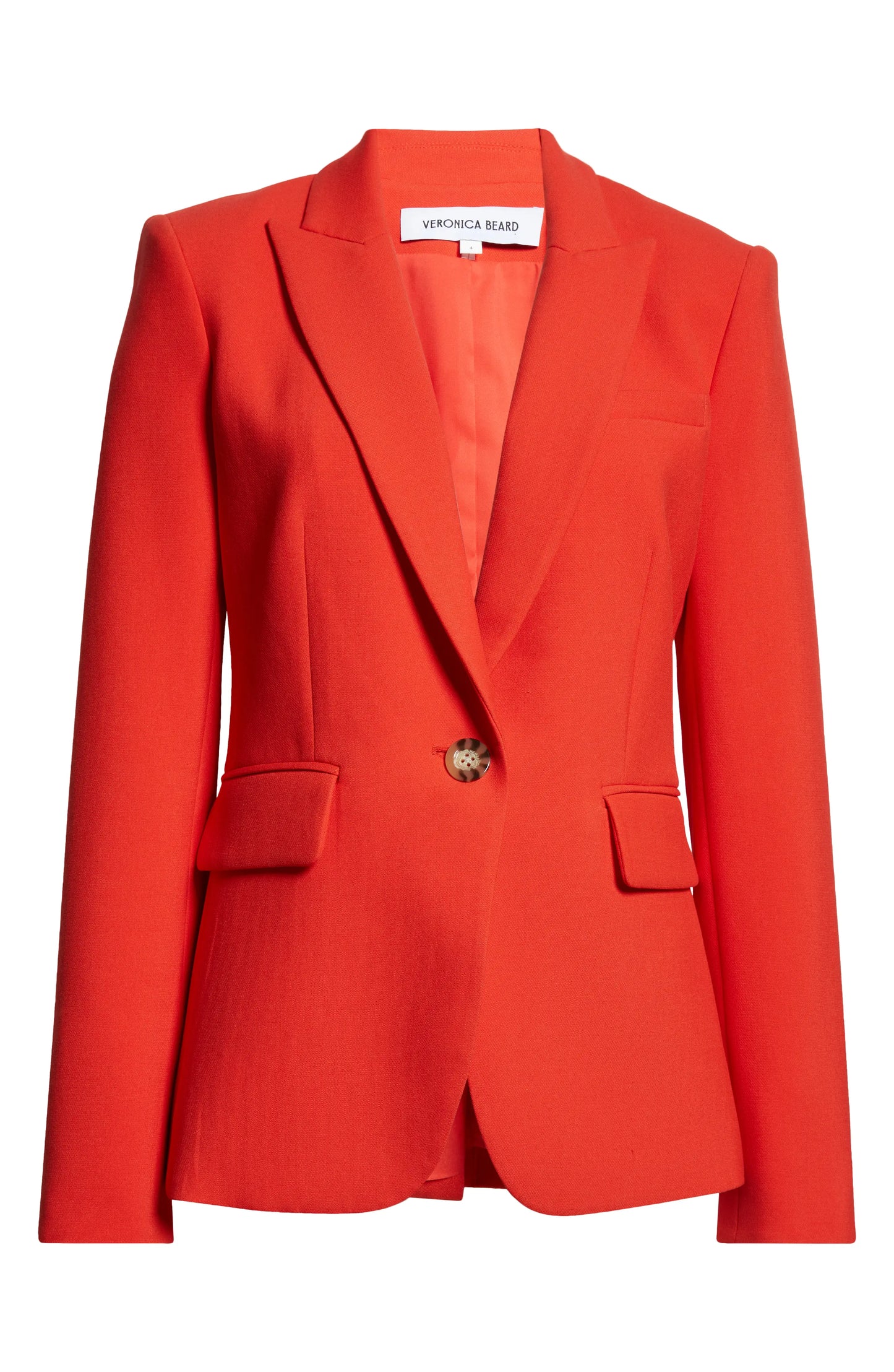 Veronica Beard Dawn Dickey Single Breasted Blazer in Orange size 4