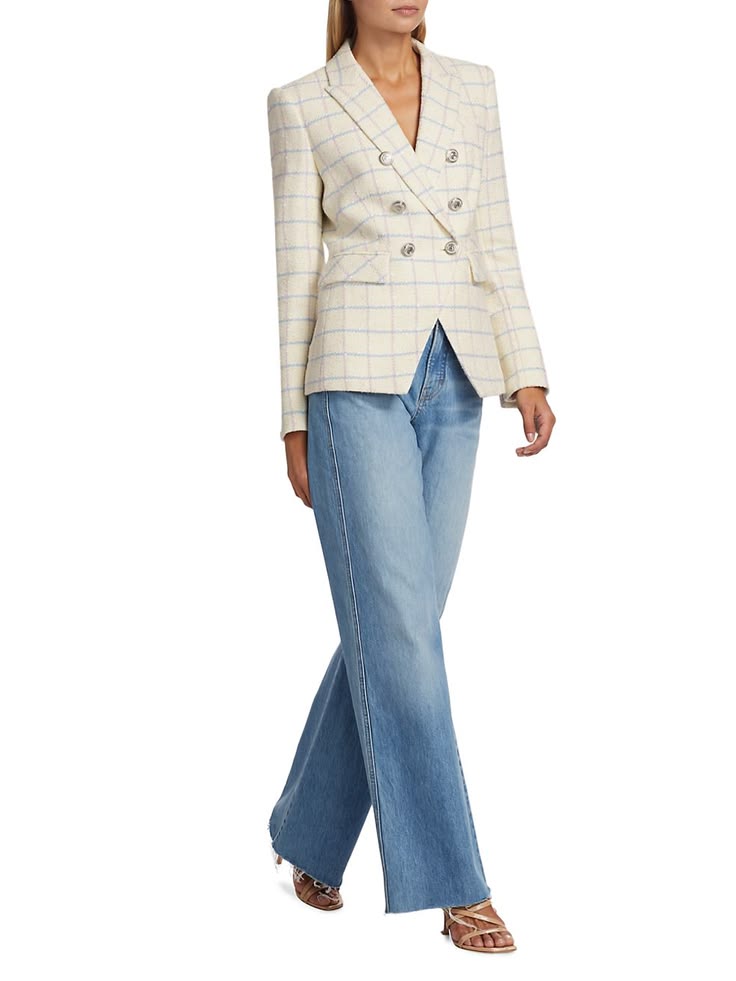 Veronica Beard Miller Dickey Jacket Blazer Plaid Tweed size 2