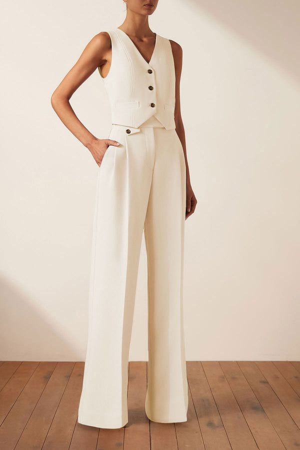 Shona Joy High Waisted tailored Pant with Fitted Vest Size 6 / 8