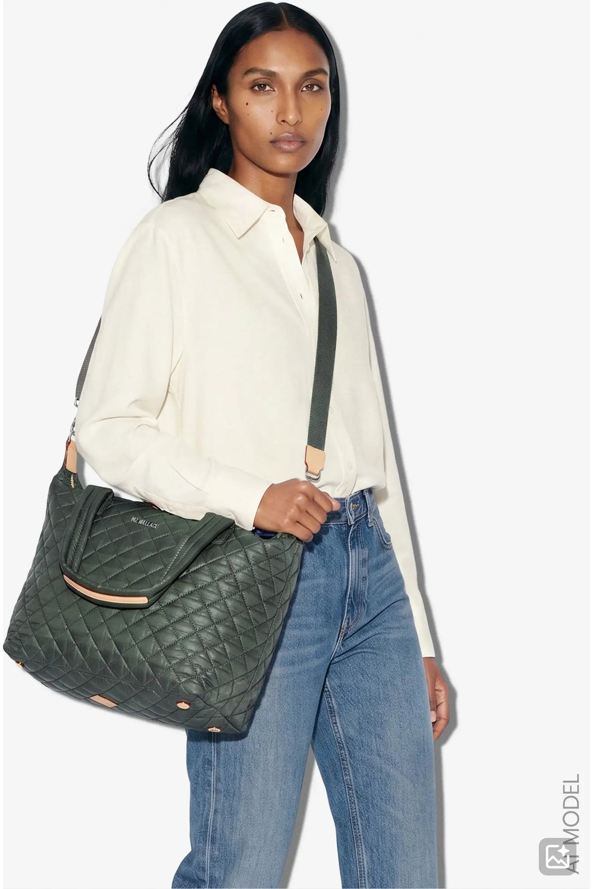 MZ Wallace Medium Sutton Deluxe Tote in Juniper