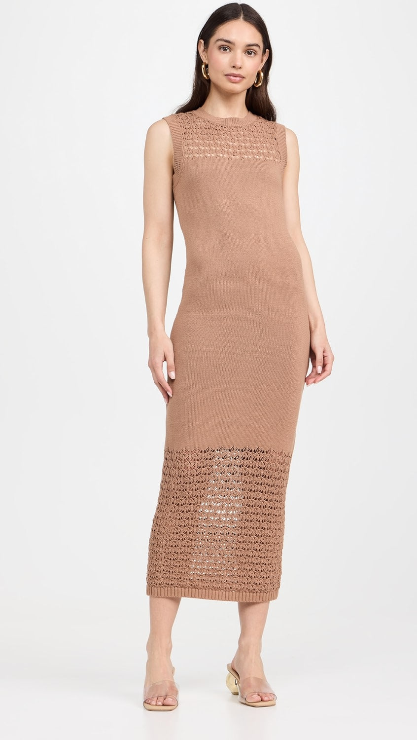 525 America Tori crochet Dress in Cinnamon size XS