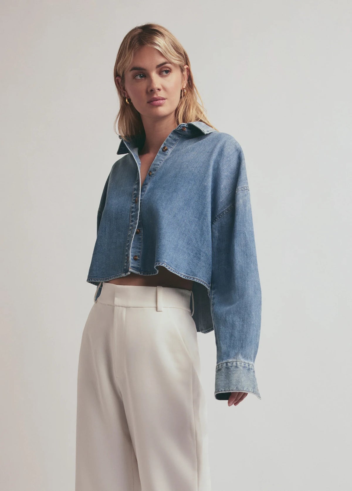 Favorite Daughter The Crop Ex-Boyfriend Shirt in Goa size XS