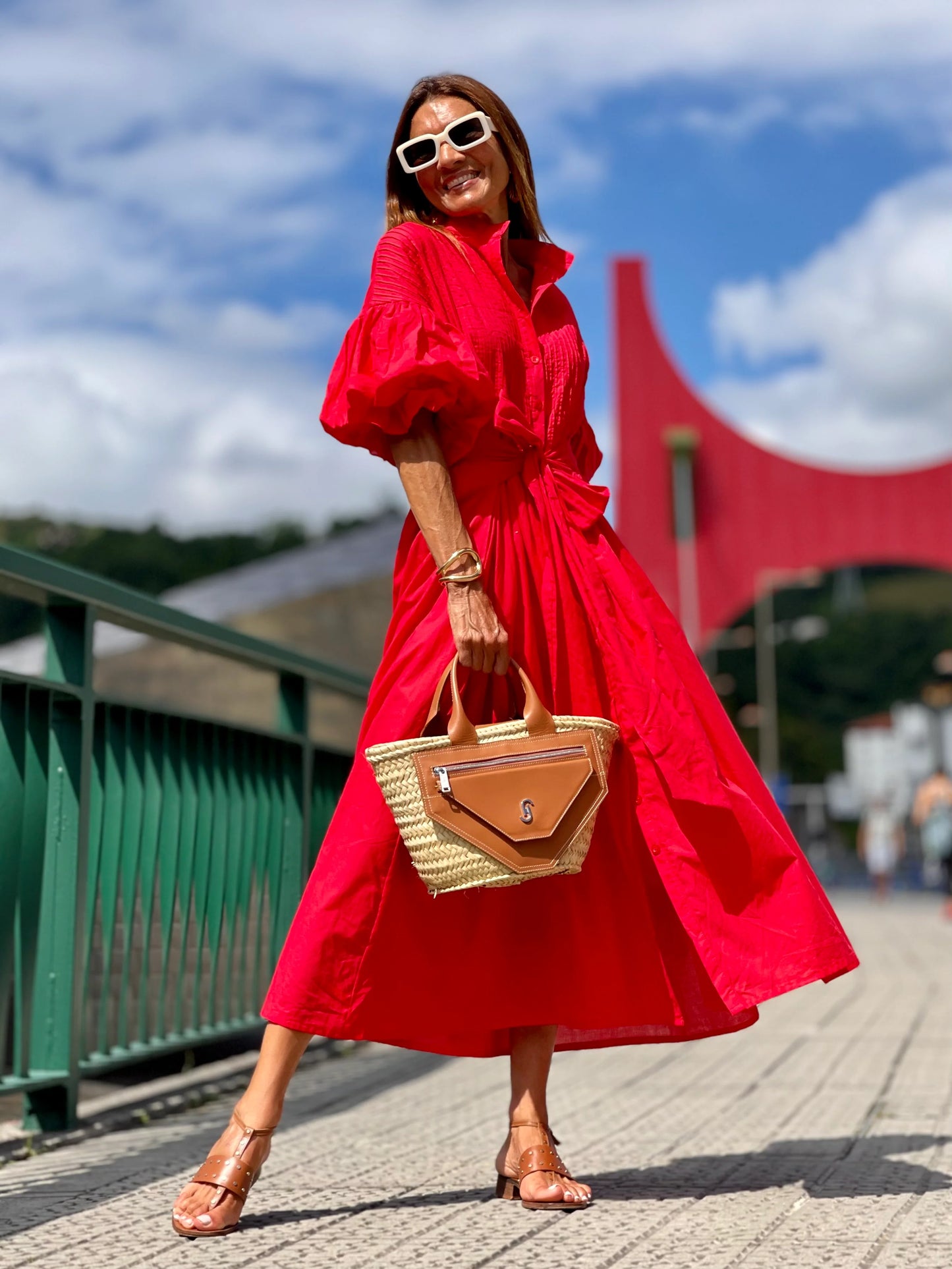 Marielle Red Dress Pheobe Dress in Red size OS