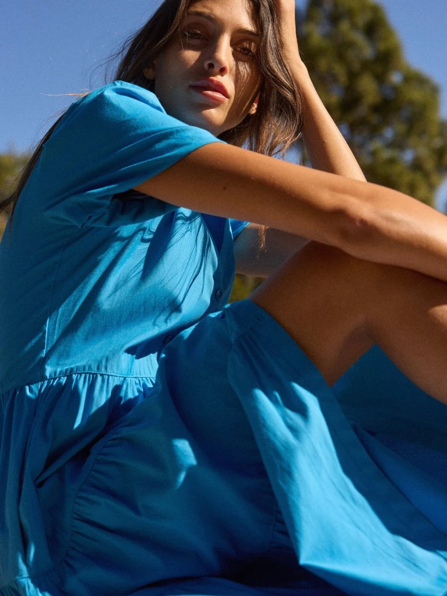 Brochu Walker The Havana Dress in Azure Blue size M