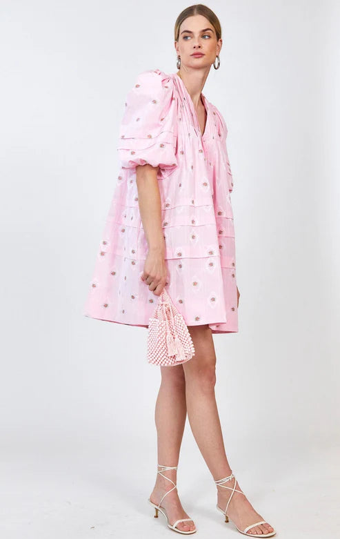 Hunter Bell Jenkins Dress Pink Blossom size M