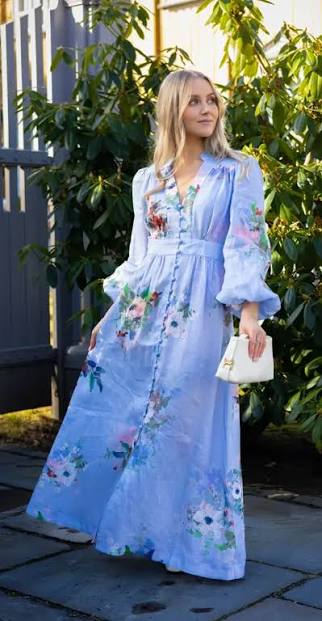 Zimmermann Everley Linen Midi Dress size 1 US 6