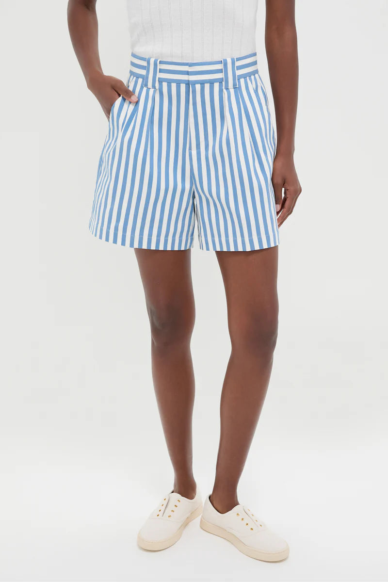 Tuckernuck Blue and White Stripe Canvas Briggs Safari Short size XS