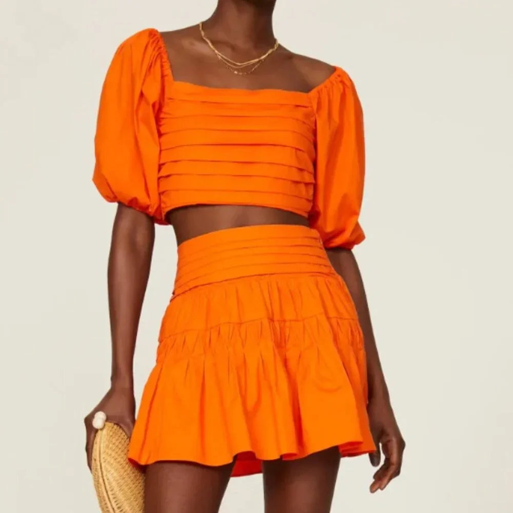 Ramy Brook Parker Crop Top and Kimmy Skirt size S