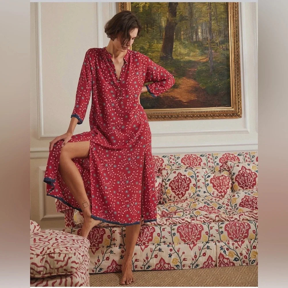 Natalie Martin Isobel Dress Rose Bandana size XS