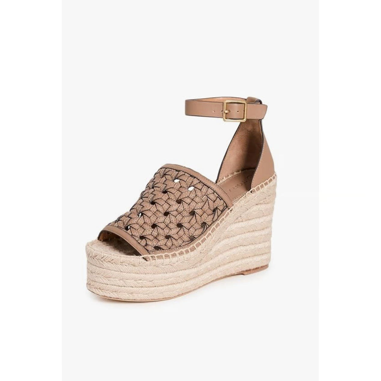Tory Burch Basketweave Espadrille Wedge Sandals Shoes size 5