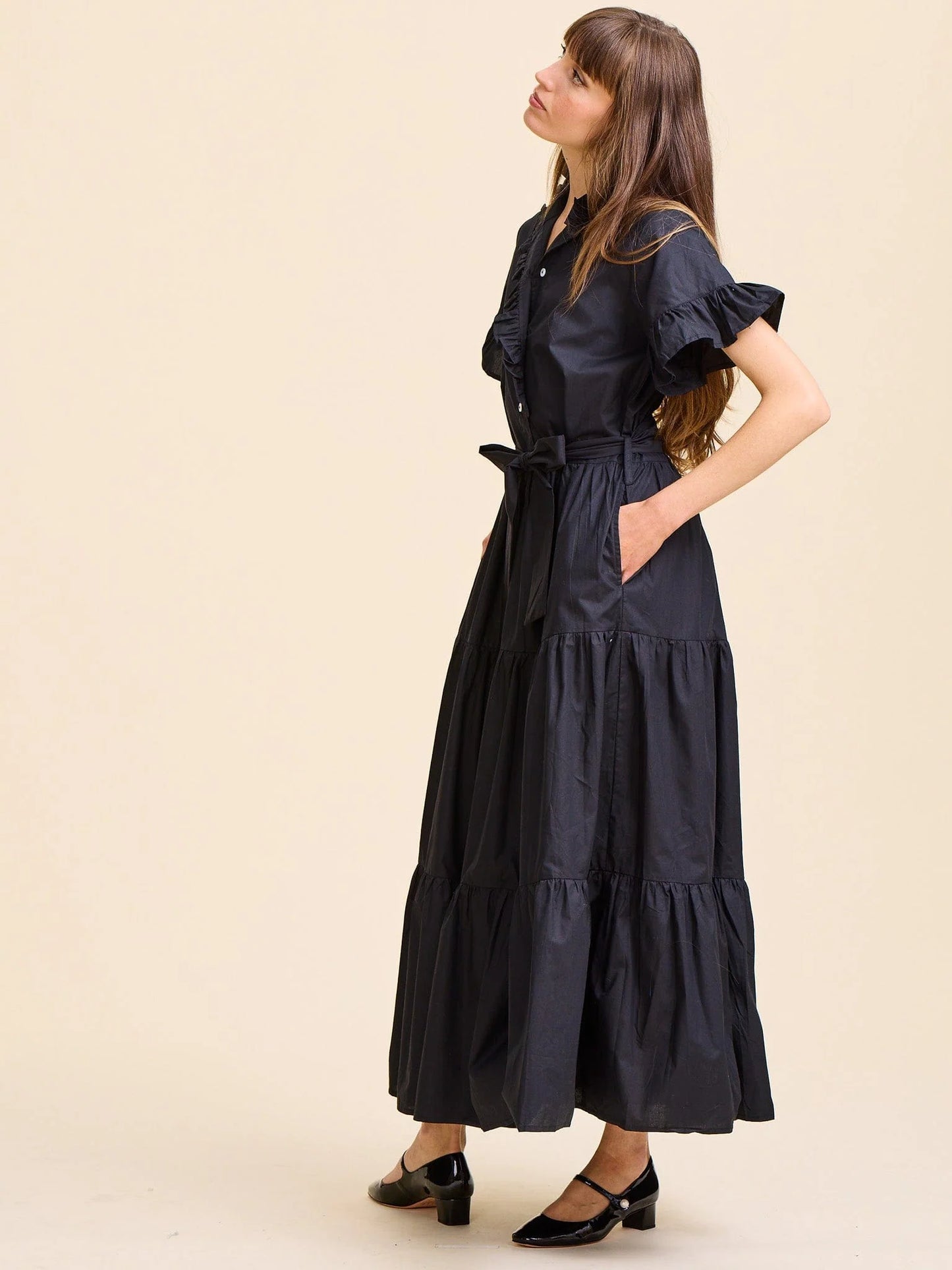 Mille Victoria Maxi Dress in Black size XS