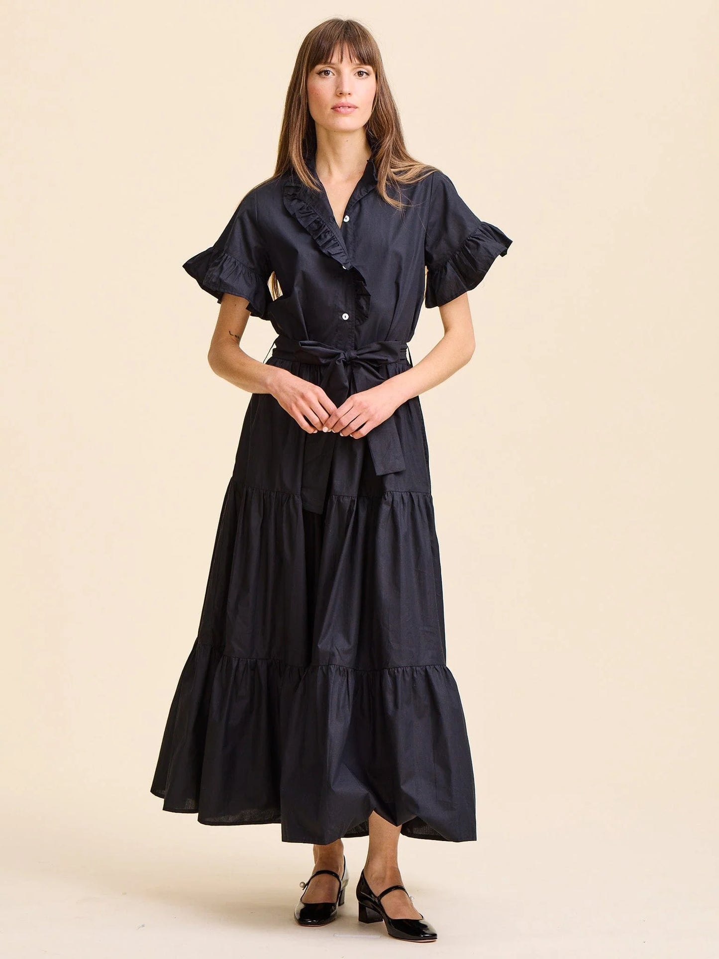 Mille Victoria Maxi Dress in Black size XS