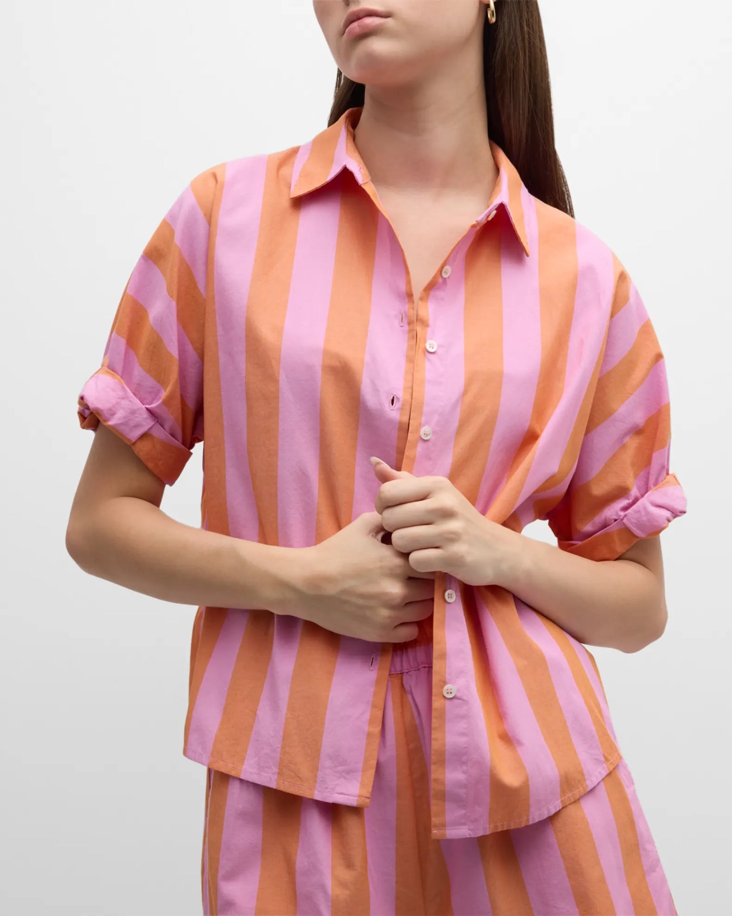 Xirena Teddy Shirt Pomelo Stripe size L