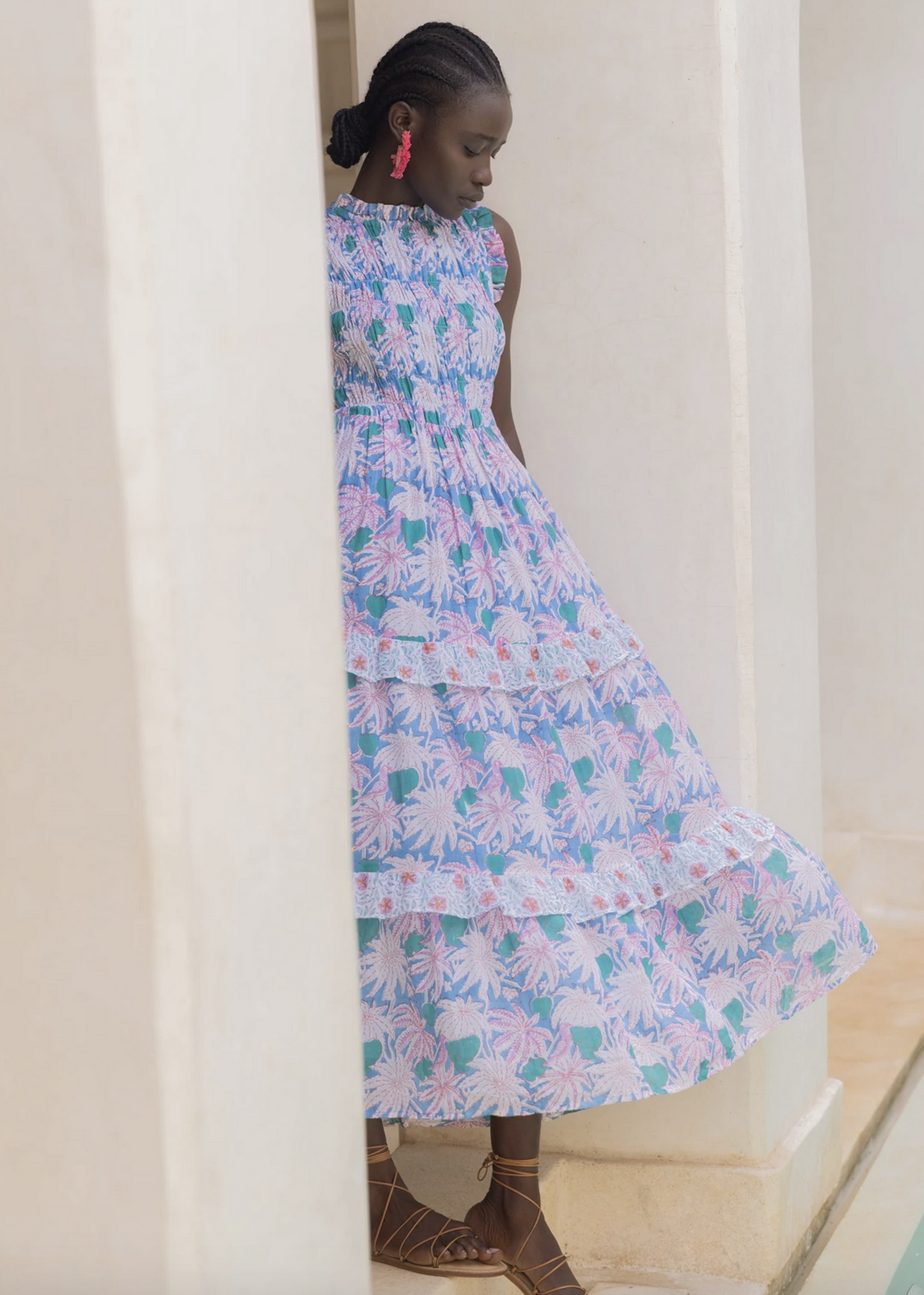 Oliphant Smocked Midi Dress size XXS