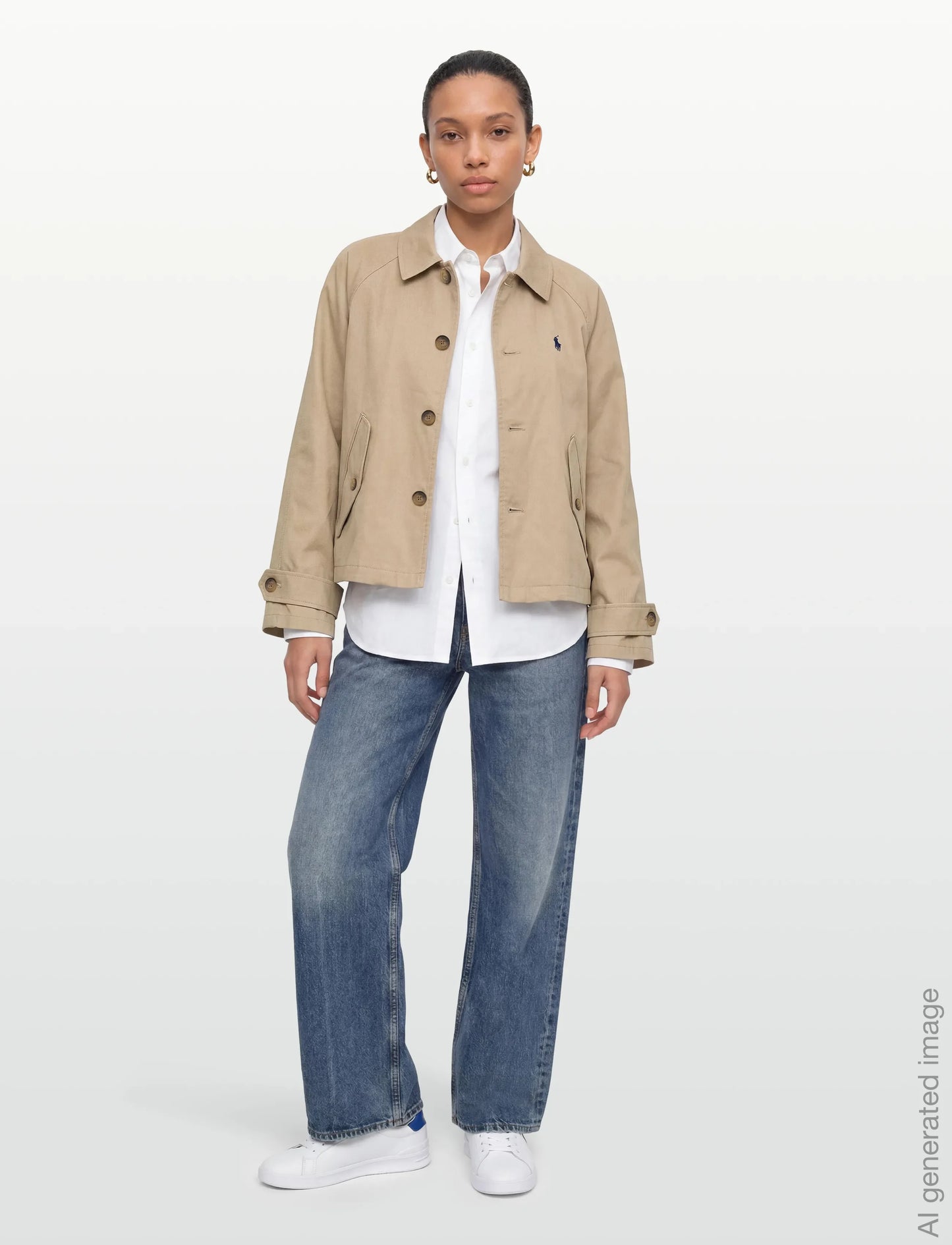 Polo Ralph Lauren Cotton Twill Jacket in Beige size XS