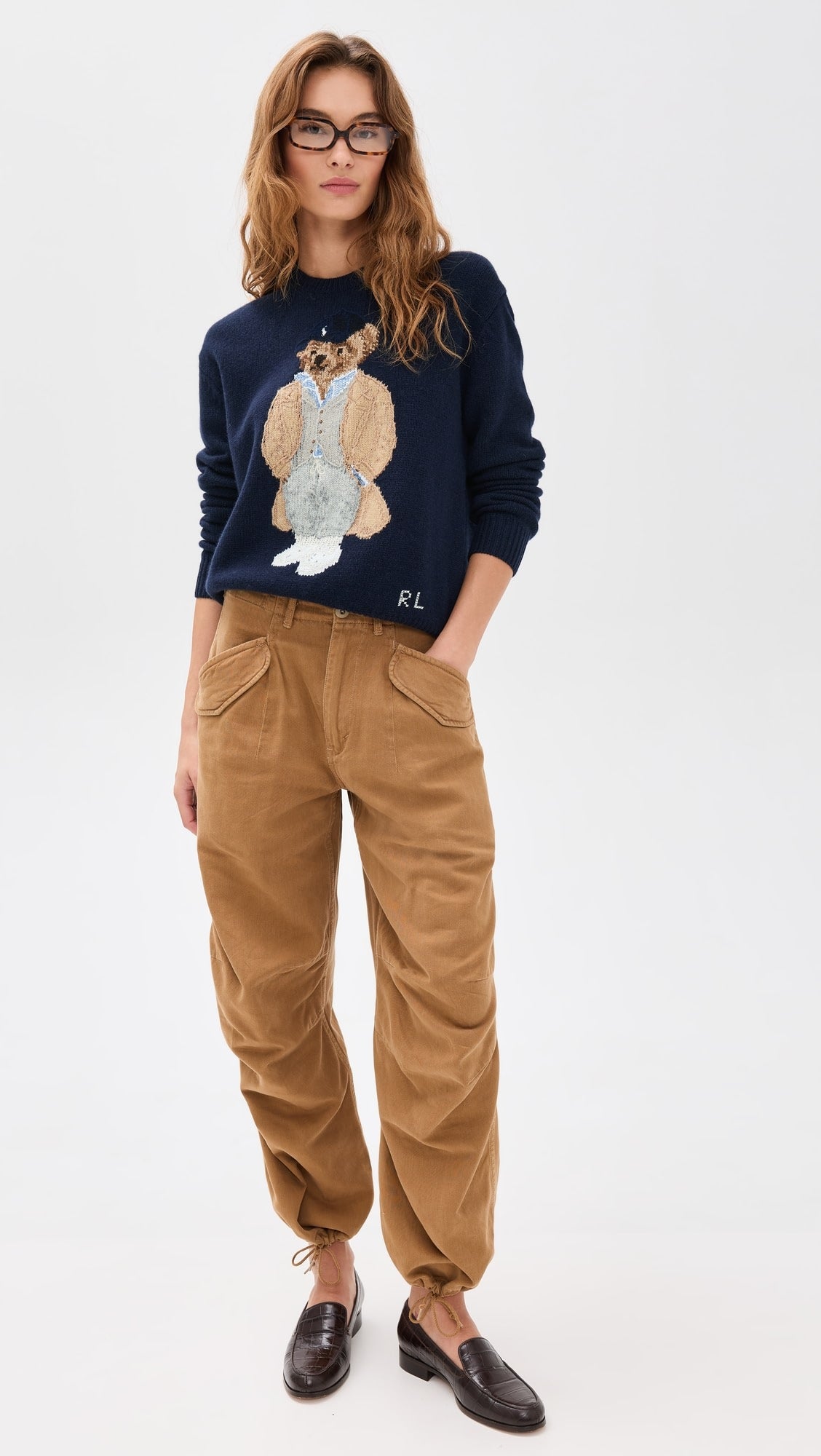 Polo Ralph Lauren Navy Cashmere Bear Sweater size S