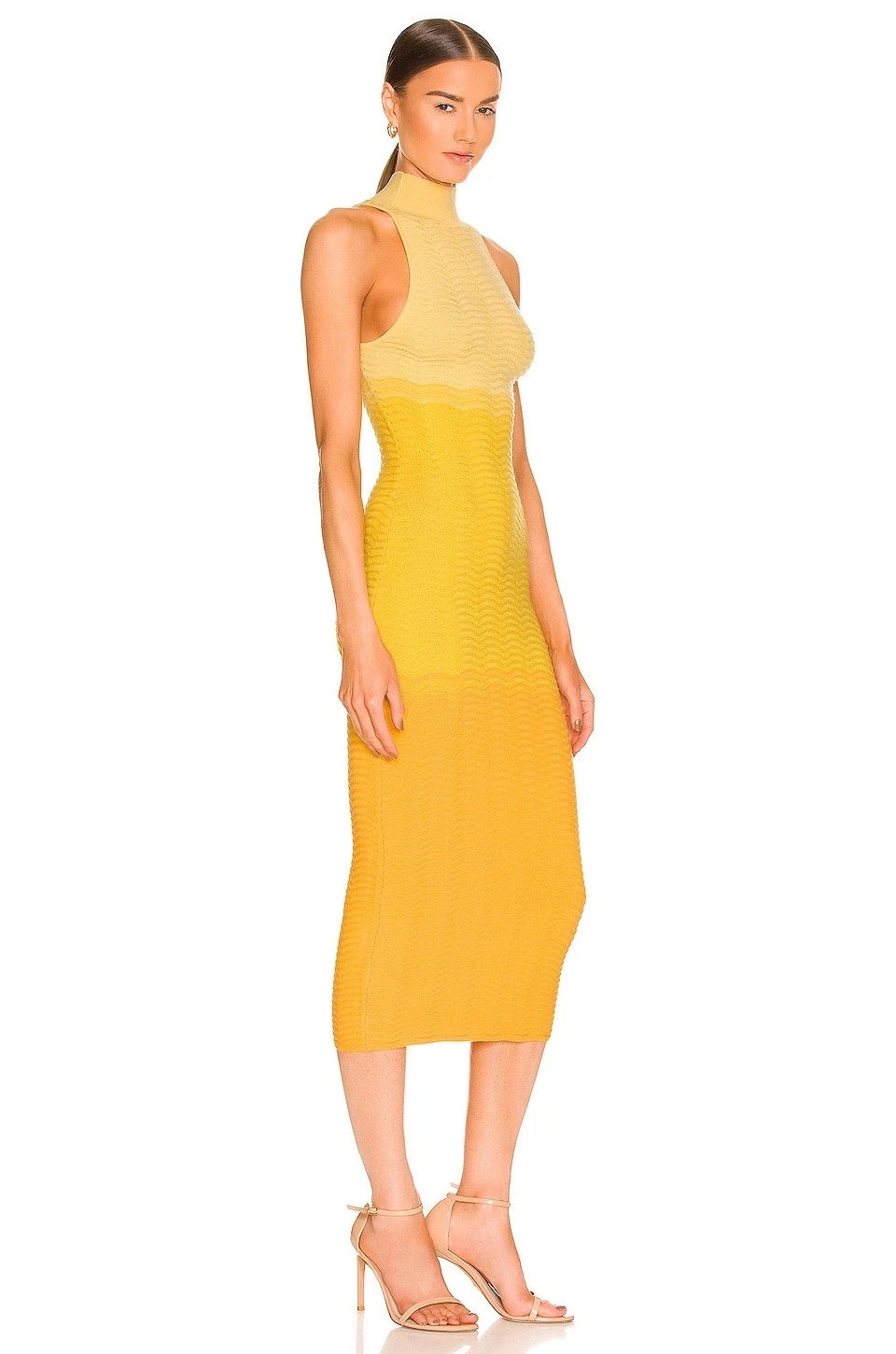 Camila Coelho Yellow Cressida Dress ombre size XS