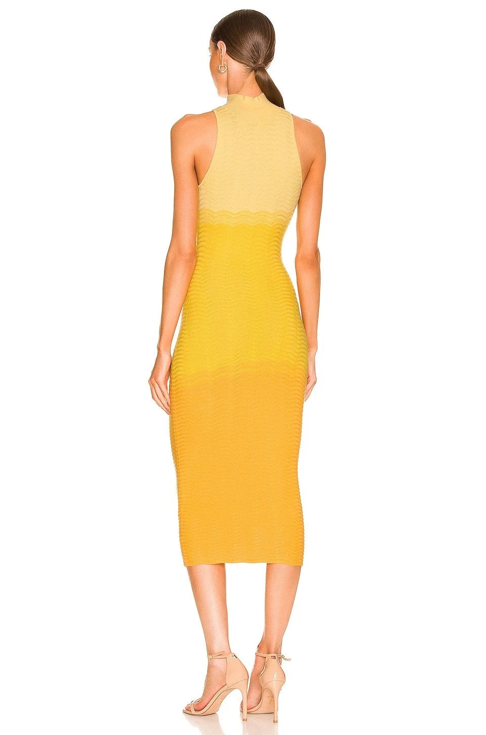 Camila Coelho Yellow Cressida Dress ombre size XS