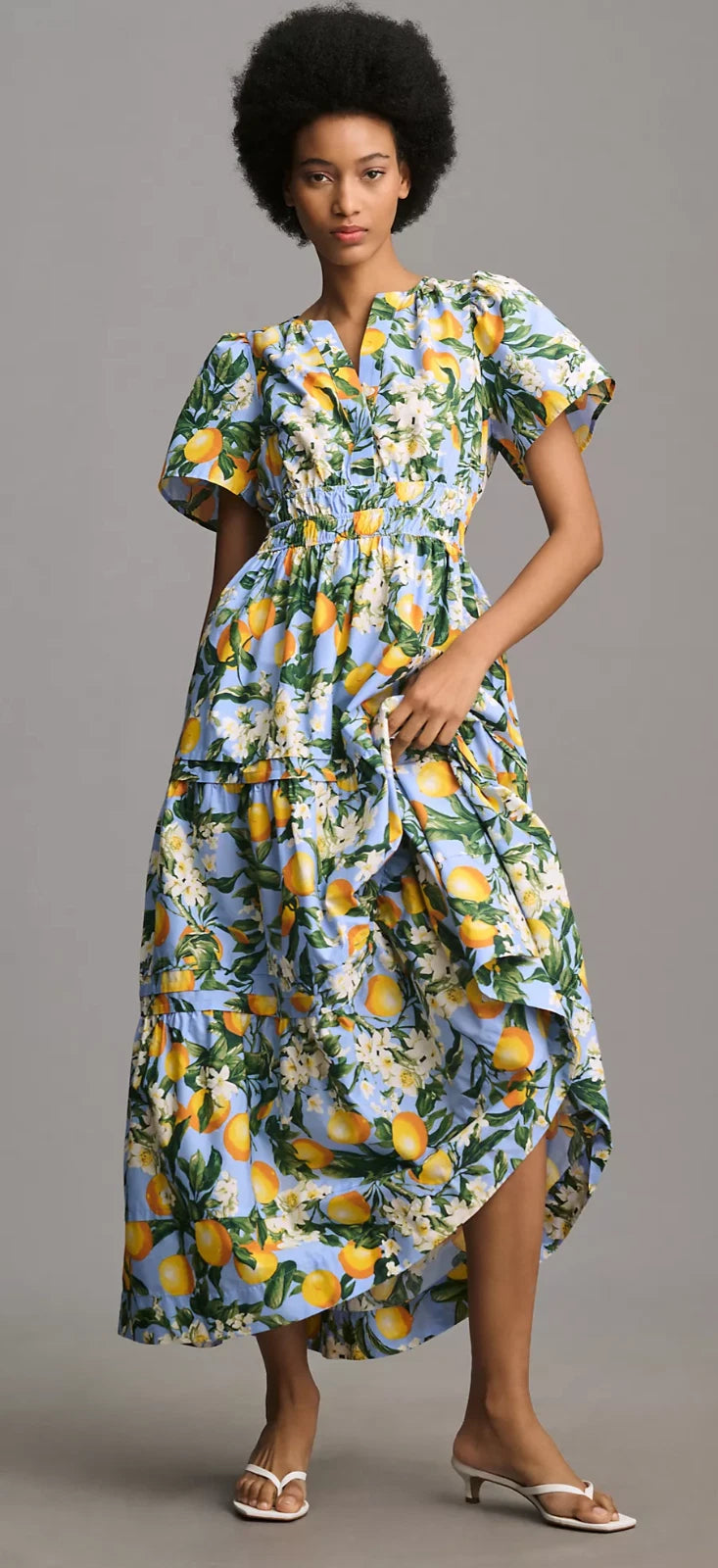Anthropologie Somerset Maxi Dress Iris Blue size M