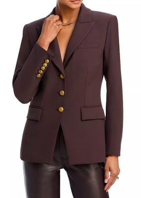 Veronica Beard Orlane Dickey Jacket Blazer in Dark Chocolate size 8