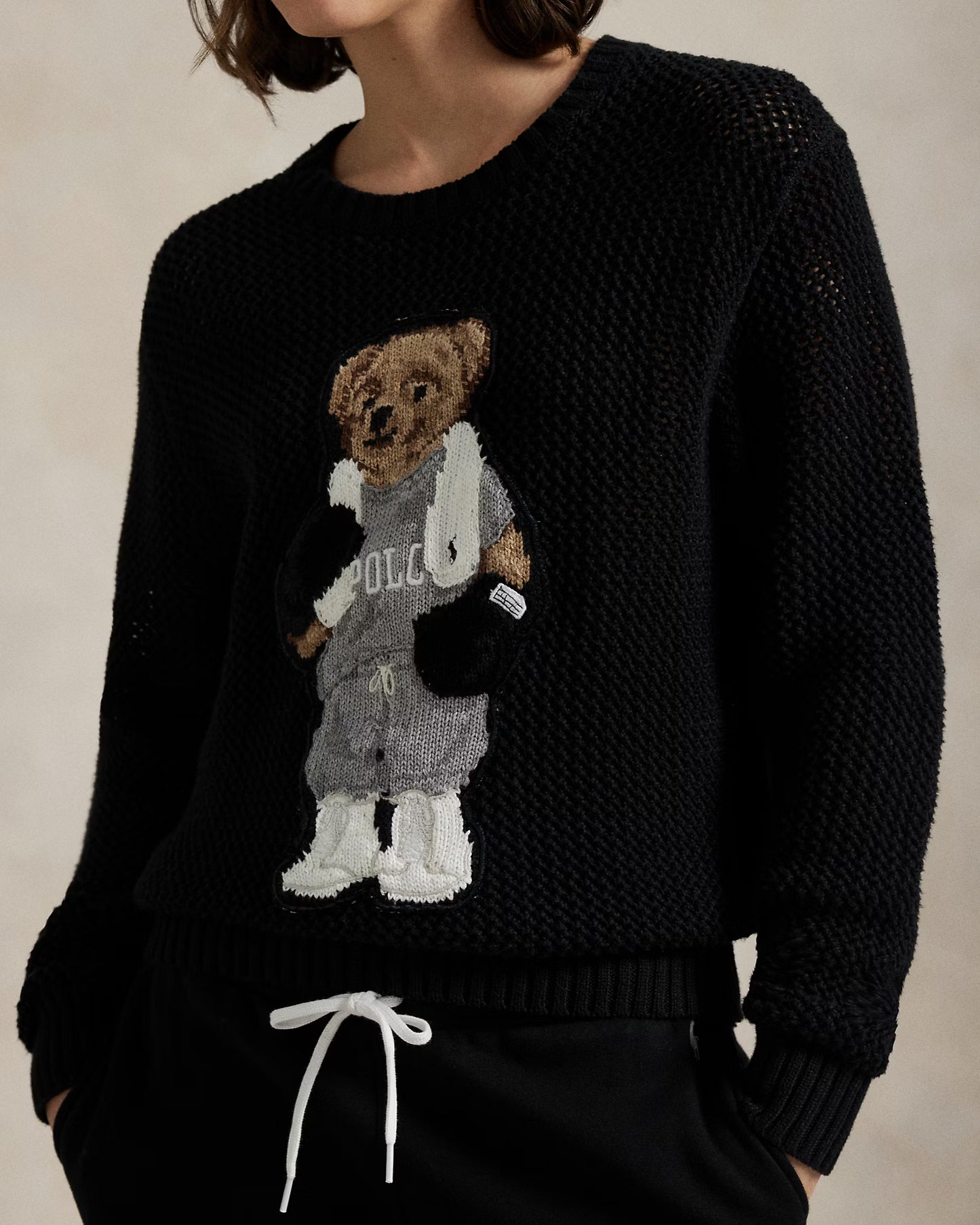 Polo Ralph Lauren Bear Cotton Crewneck Sweater size M