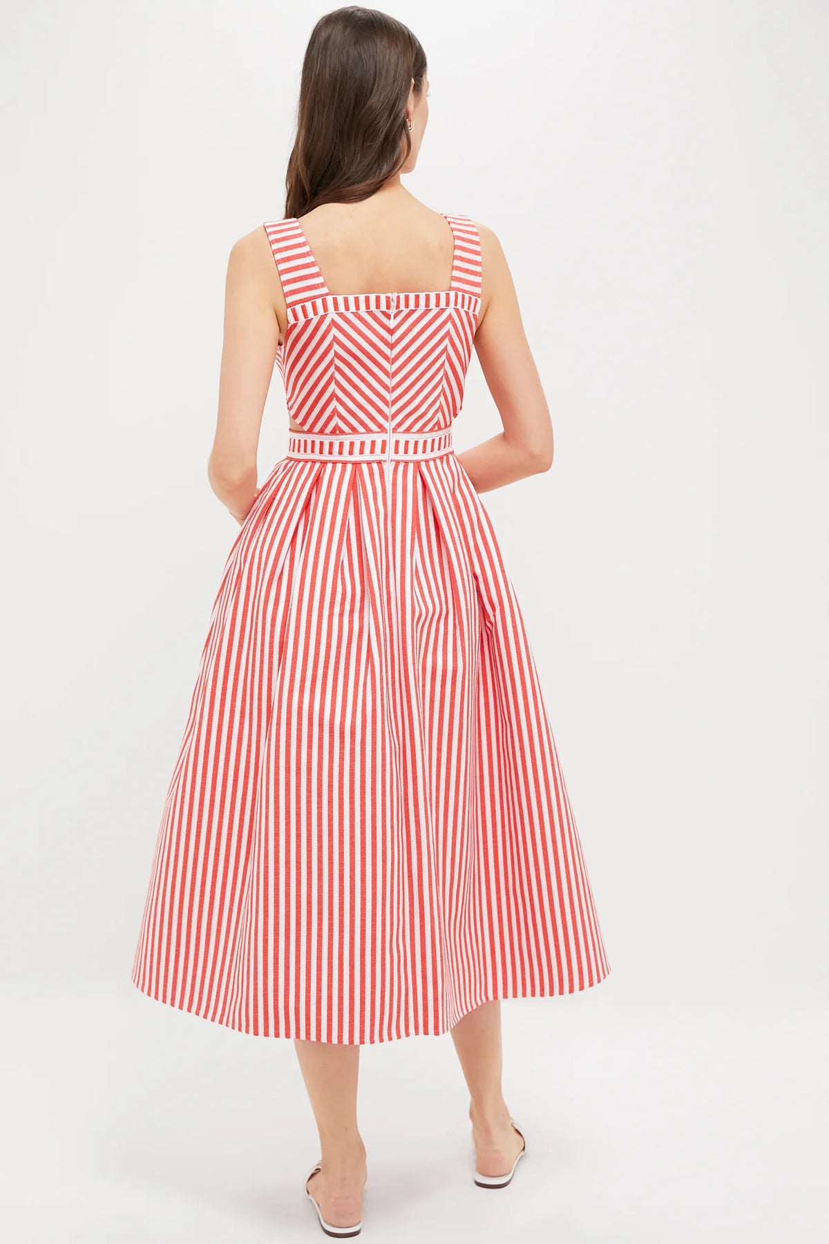 Hunter Bell Poppy Stripe Cosi Midi Dress size 8