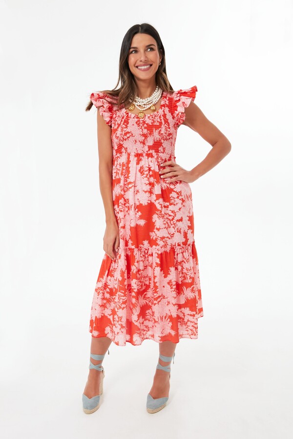 Tuckernuck Scarlet Toile Mallie Dress size M