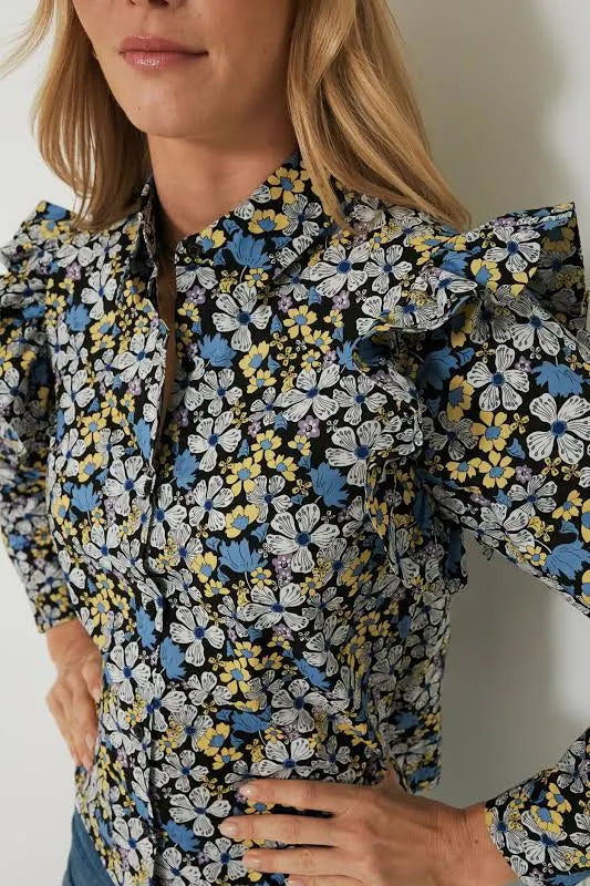 Hyacinth House Floral Primrose Blouse size S
