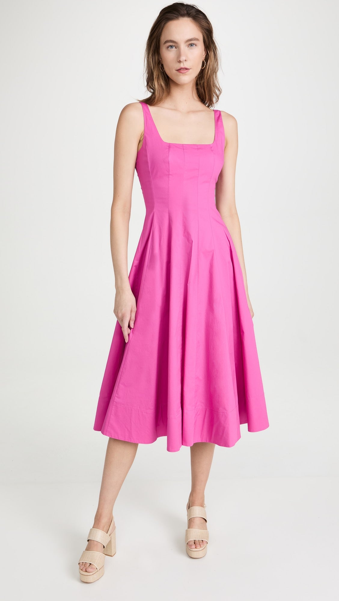Staud Wells Dress in Pink Peony size 2