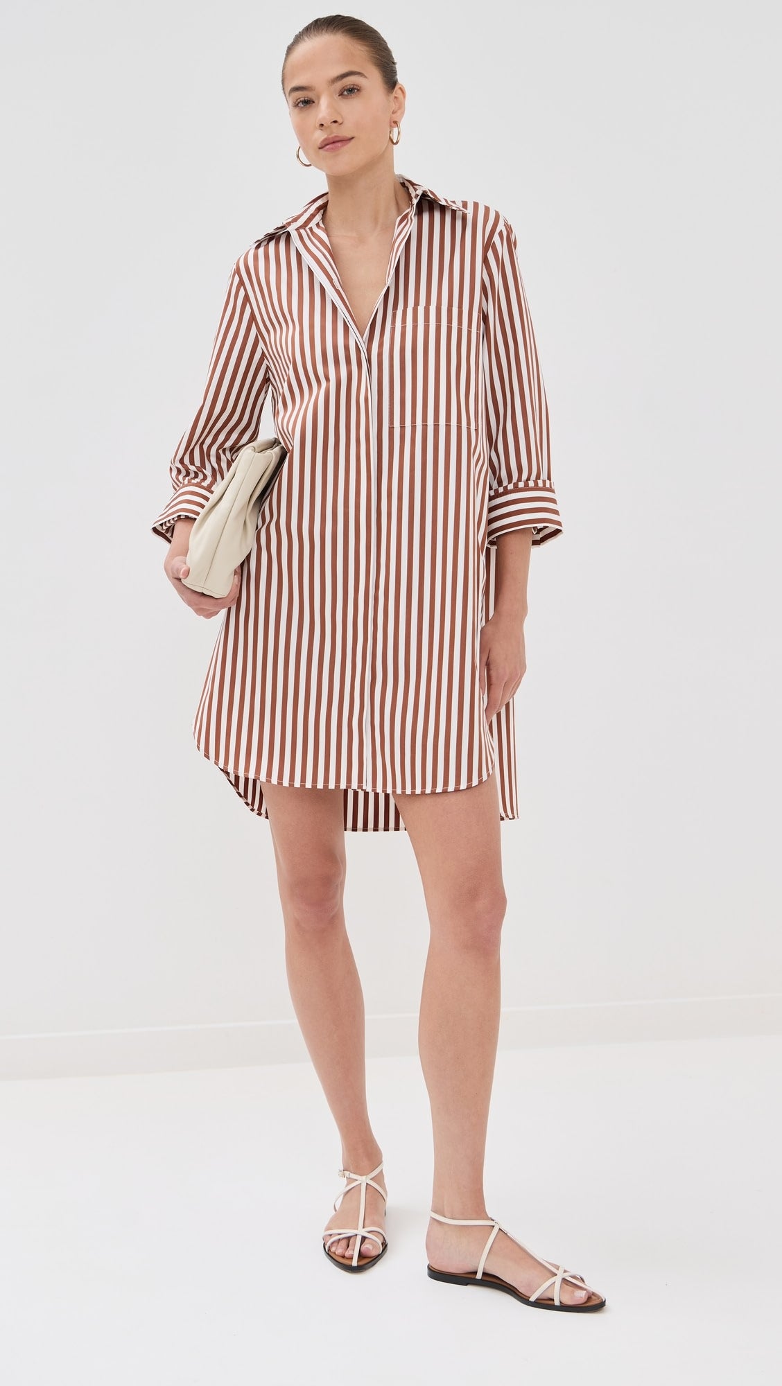 TWP Morning After Mini Dress in Ivory/Cognac size M