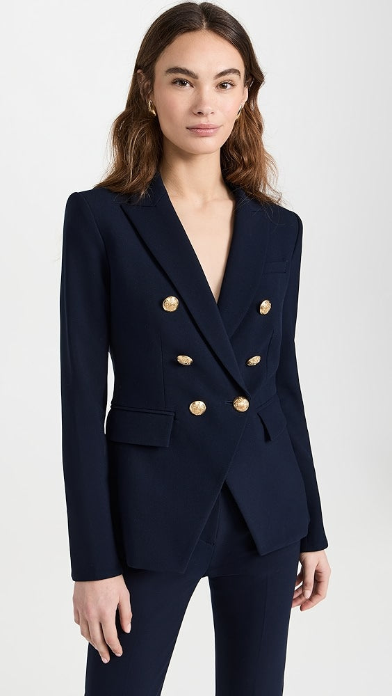 Veronica Beard Miller Dickey Jacket Navy with Gold Buttons size 8