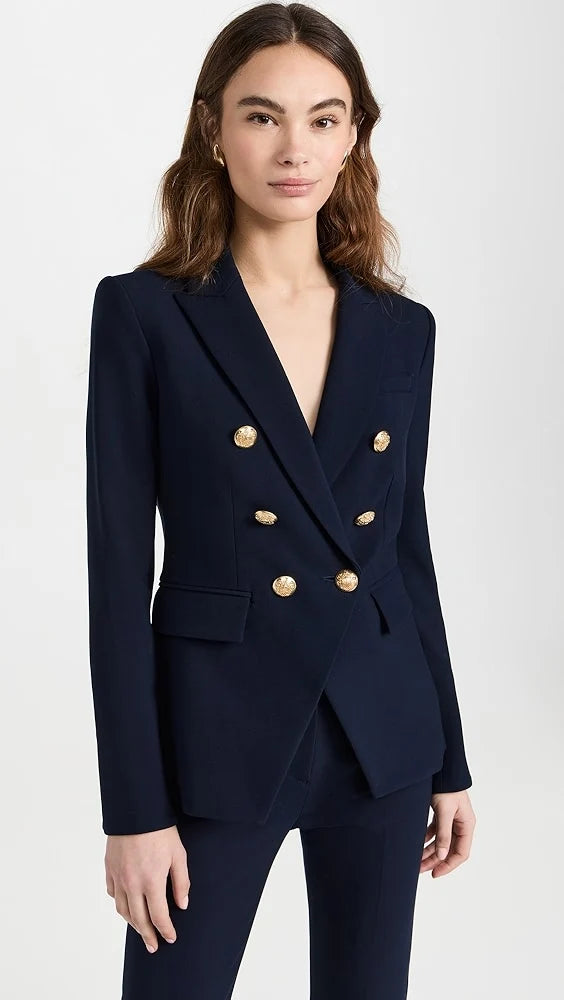 Veronica Beard Miller Dickey Jacket Navy with Gold Buttons size 10