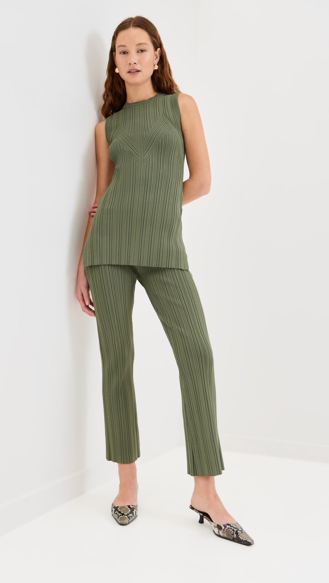 Veronica Beard Massaro Pants in Stone Army Green size S