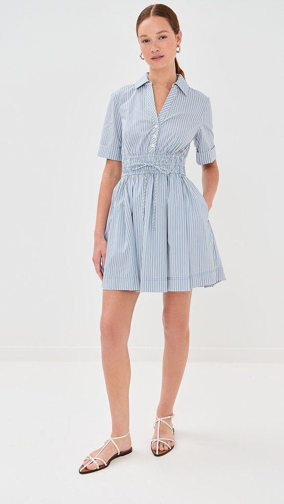 Veronica Beard Susan Stripe Cotton Blend Shirtdress size 4