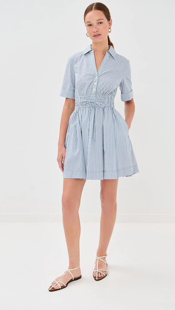 Veronica Beard Susan Stripe Cotton Blend Shirtdress size 0