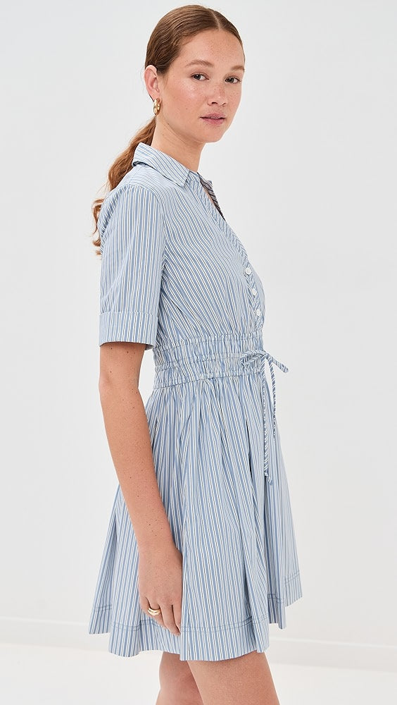 Veronica Beard Susan Stripe Cotton Blend Shirtdress size 4