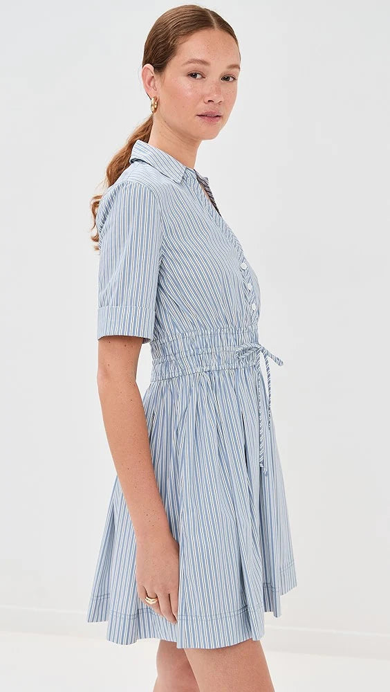 Veronica Beard Susan Stripe Cotton Blend Shirtdress size 0