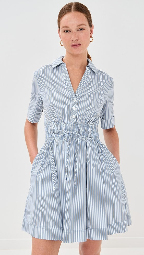 Veronica Beard Susan Stripe Cotton Blend Shirtdress size 4