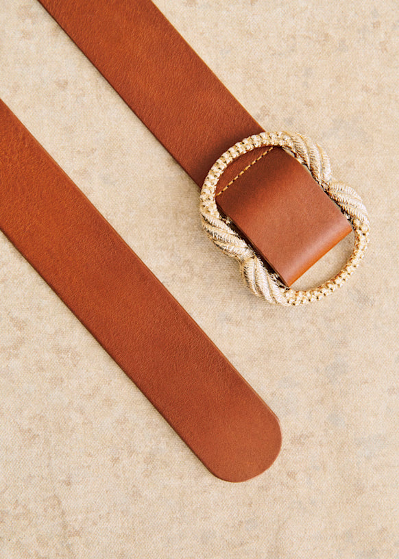 Sezane Artemis Belt in Natural Heritage Leather size 90